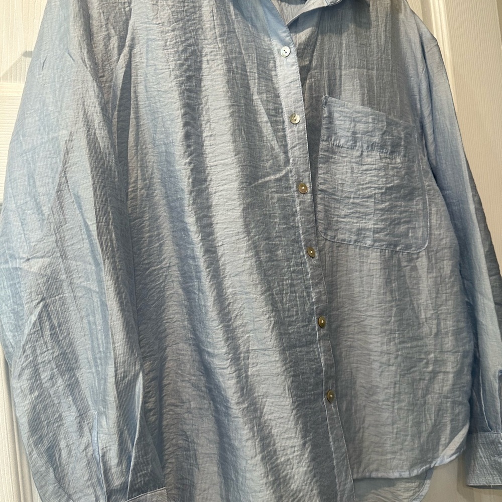 a new day  Casual Light Blue Button Down Shirt - Picture 2 of 8
